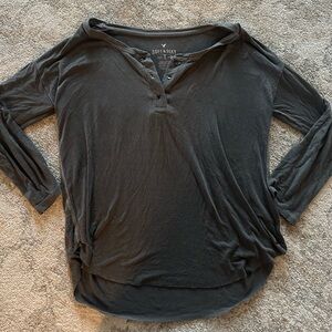American Eagle Soft And Sexy Henley T Shirt